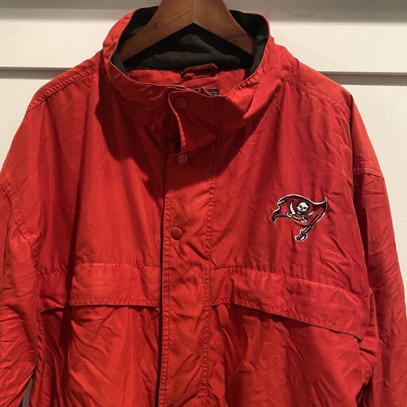 G-III Other - Vintage G-III Sports Tampa Bay Buccaneers Jacket Large Red Water Resistant FLAWS